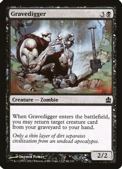 2011 Magic the Gathering Commander #86 Gravedigger Front