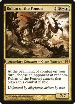 2011 Magic the Gathering Commander #221 Ruhan of the Fomori Front