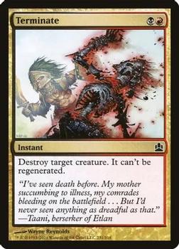2011 Magic the Gathering Commander #231 Terminate Front