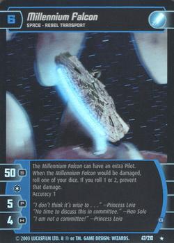 2003 Wizards of the Coast Star Wars The Empire Strikes Back TCG - Foil Parallels #47 Millennium Falcon Front