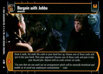 2004 Wizards of the Coast Star Wars: Return of the Jedi TCG #4 Bargain with Jabba Front