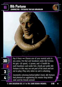 2004 Wizards of the Coast Star Wars: Return of the Jedi TCG #5 Bib Fortuna (A) Front