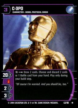 2004 Wizards of the Coast Star Wars: Return of the Jedi TCG #43 C-3PO (H) Front