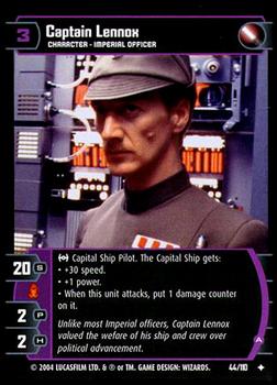 2004 Wizards of the Coast Star Wars: Return of the Jedi TCG #44 Captain Lennox (A) Front