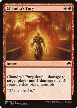 2015 Magic the Gathering Magic Origins #136 Chandra's Fury Front