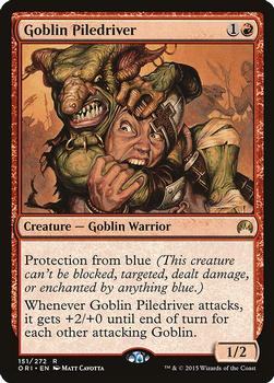 2015 Magic the Gathering Magic Origins #151 Goblin Piledriver Front
