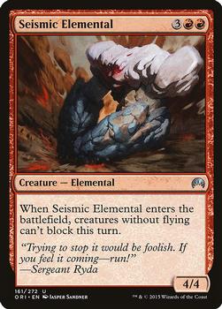 2015 Magic the Gathering Magic Origins #161 Seismic Elemental Front