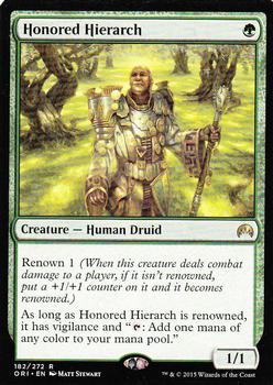 2015 Magic the Gathering Magic Origins #182 Honored Hierarch Front