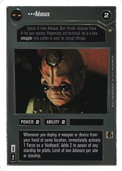 1998 Decipher Star Wars CCG A New Hope Unlimited #NNO Advosze Front