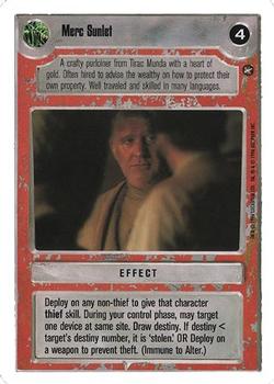 1998 Decipher Star Wars CCG A New Hope Unlimited #NNO Merc Sunlet Front