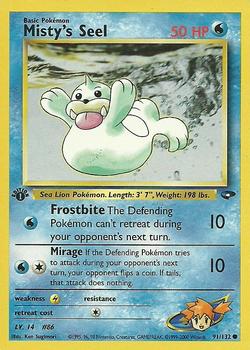 2000 Pokemon Gym Challenge 1st Edition #91/132 Misty's Seel Front