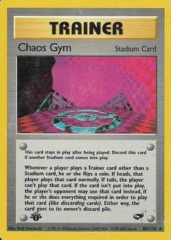 2000 Pokemon Gym Challenge 1st Edition #102/132 Chaos Gym Front