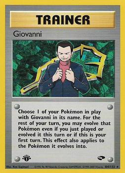 2000 Pokemon Gym Challenge 1st Edition #104/132 Giovanni Front