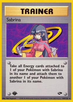 2000 Pokemon Gym Challenge 1st Edition #110/132 Sabrina Front