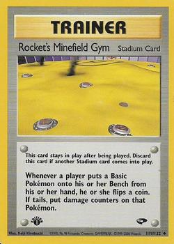 2000 Pokemon Gym Challenge 1st Edition #119/132 Rocket's Minefield Gym Front