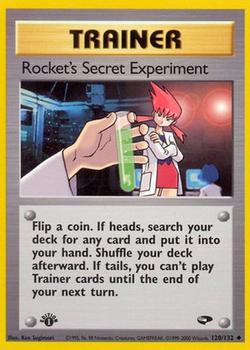 2000 Pokemon Gym Challenge 1st Edition #120/132 Rocket's Secret Experiment Front