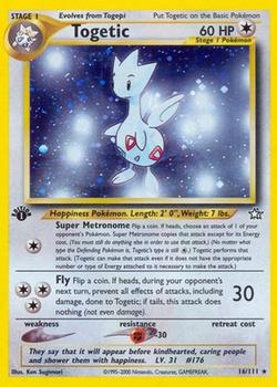 2000 Pokemon Neo Genesis 1st Edition #16/111 Togetic Front