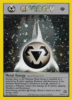 2000 Pokemon Neo Genesis 1st Edition #19/111 Metal Energy Front