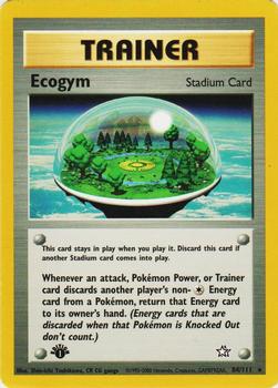 2000 Pokemon Neo Genesis 1st Edition #84/111 Ecogym Front