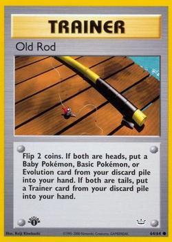 2001 Pokemon Neo Revelation 1st Edition #64/64 Old Rod Front