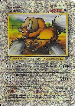 2002 Pokemon Legendary Collection - Reverse Holographic #65 Tauros Front