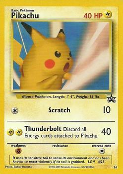1999-03 Pokemon Wizards Black Star Promos #26 Pikachu Front