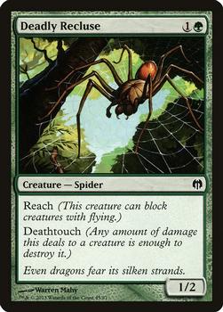 2013 Magic the Gathering Duel Decks: Heroes vs. Monsters #45 Deadly Recluse Front