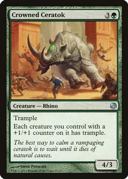 2013 Magic the Gathering Duel Decks: Heroes vs. Monsters #51 Crowned Ceratok Front