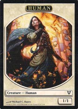2012 Magic the Gathering Avacyn Restored - Tokens #2/8 Human Front