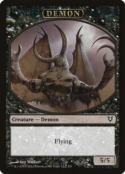 2012 Magic the Gathering Avacyn Restored - Tokens #5/8 Demon Front