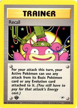 2000 Pokemon Gym Heroes 1st Edition #116/132 Recall Front