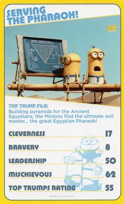 2015 Top Trumps Minions #NNO Serving the Pharaoh! Front