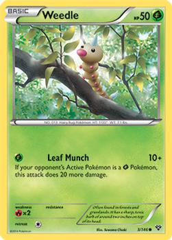 2014 Pokemon XY #3/146 Weedle Front