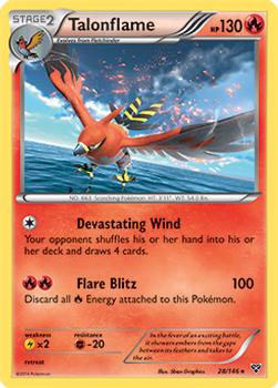 2014 Pokemon XY #28/146 Talonflame Front