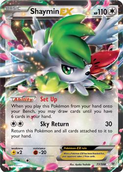 2015 Pokemon XY Roaring Skies #77/108 Shaymin EX Front