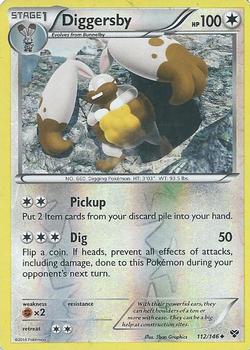 2014 Pokemon XY - Reverse Foil #112 Diggersby Front