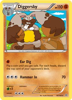 2015 Pokemon XY Primal Clash #90/160 Diggersby Front