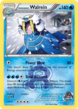 2015 Pokemon XY Double Crisis #5 Team Aqua's Walrein Front