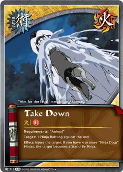 2010 Naruto Series 18: Fangs of the Snake #FotSJ-716 Take Down Front