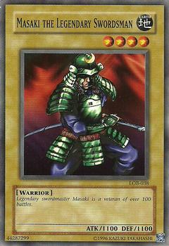 2002 Yu-Gi-Oh! Legend of Blue Eyes White Dragon North American English #LOB-038 Masaki the Legendary Swordsman Front
