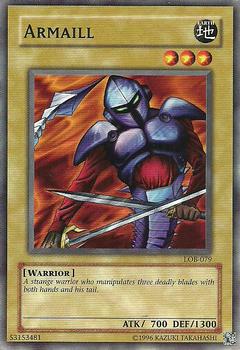 2002 Yu-Gi-Oh! Legend of Blue Eyes White Dragon North American English #LOB-079 Armaill Front