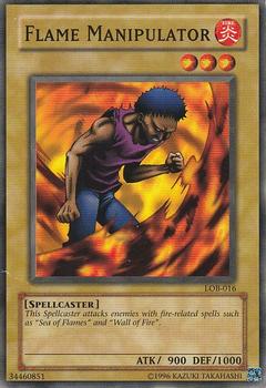 2002 Yu-Gi-Oh! Legend of Blue Eyes White Dragon North American English #LOB-016 Flame Manipulator Front