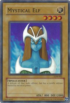 2002 Yu-Gi-Oh! Legend of Blue Eyes White Dragon North American English #LOB-062 Mystical Elf Front