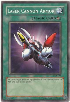2002 Yu-Gi-Oh! Legend of Blue Eyes White Dragon North American English #LOB-089 Laser Cannon Armor Front