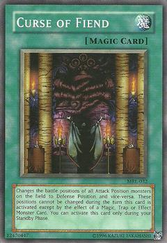 2002 Yu-Gi-Oh! Magic Ruler North American English #MRL-032 Curse of Fiend Front