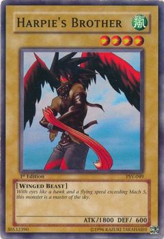 2002 Yu-Gi-Oh! Pharaoh's Servant 1st Edition #PSV-049 Harpie's Brother Front