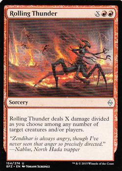 2015 Magic the Gathering Battle For Zendikar #154 Rolling Thunder Front
