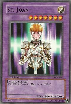2003 Yu-Gi-Oh! Labyrinth of Nightmare 1st Edition #LON-045 St. Joan Front