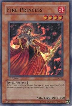 2003 Yu-Gi-Oh! Labyrinth of Nightmare 1st Edition #LON-034 Fire Princess Front