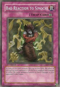 2003 Yu-Gi-Oh! Legacy of Darkness 1st Edition #LOD-093 Bad Reaction to Simochi Front